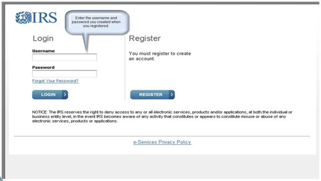 How to Find Your EFIN Number for Free 2 Accessing The IRS E-Services Dashboard