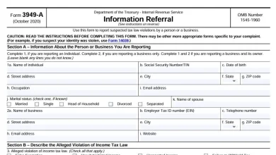 Form 3949-A 14 Form 3949-A