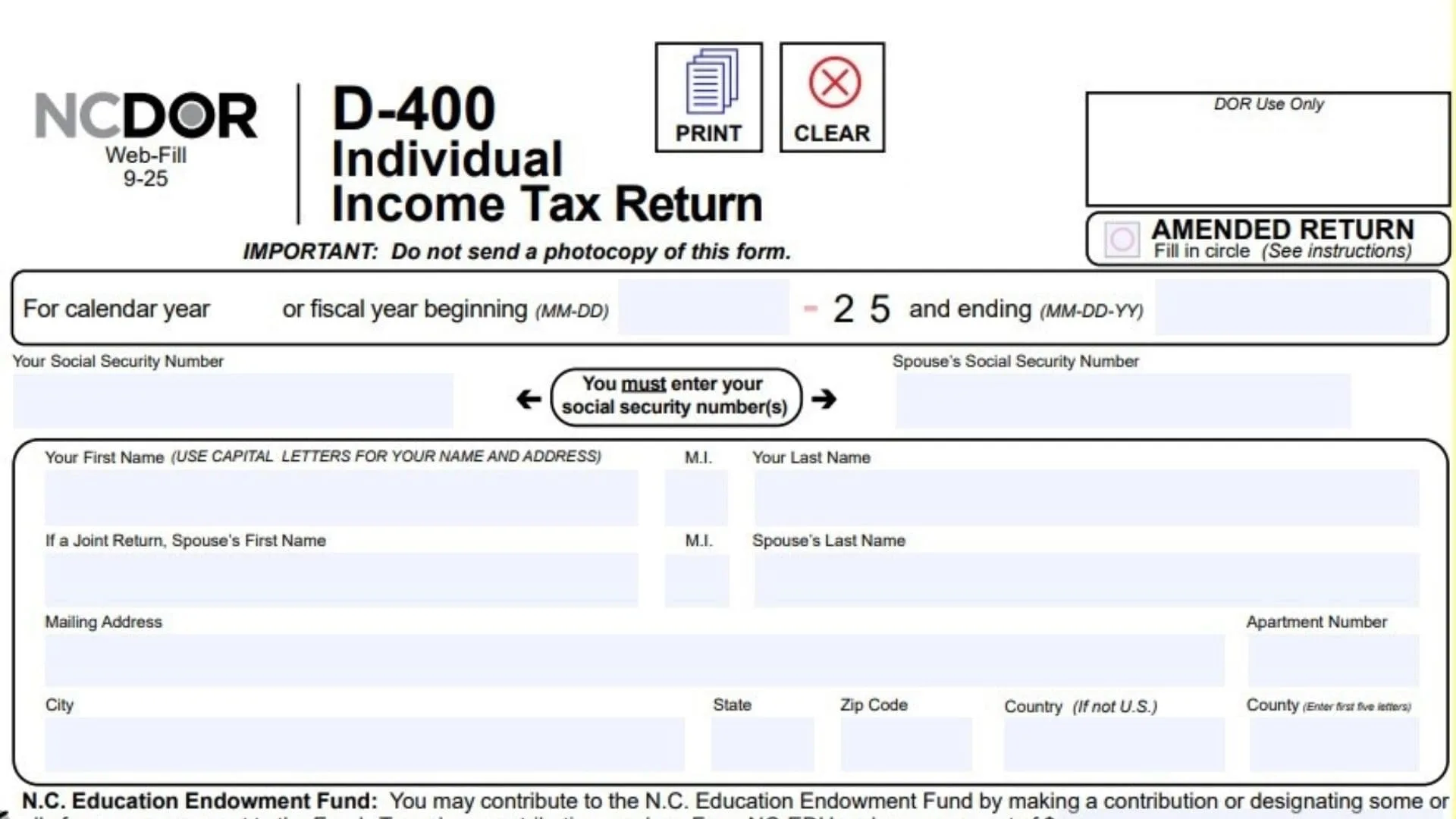 Form D-400 1 Form D-400