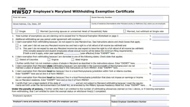 Maryland Form MW507 32 Maryland Form MW507