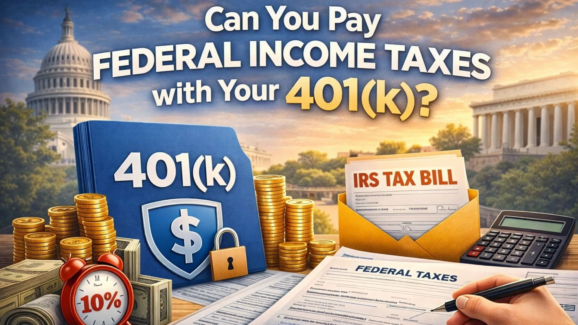 Can You Pay Federal Income Taxes with Your 401(k)? 1 Can You Pay Federal Income Taxes with Your 401(k)