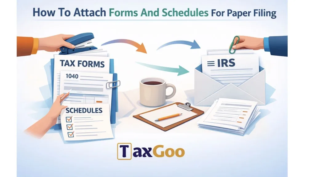 How To Attach Tax Forms And Schedules? 2 How To Attach Forms And Schedules For Paper Filing