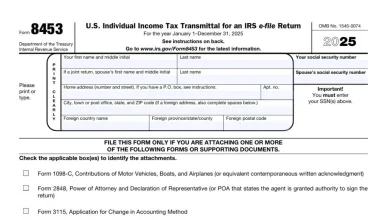 Form 8453 18 Form 8453