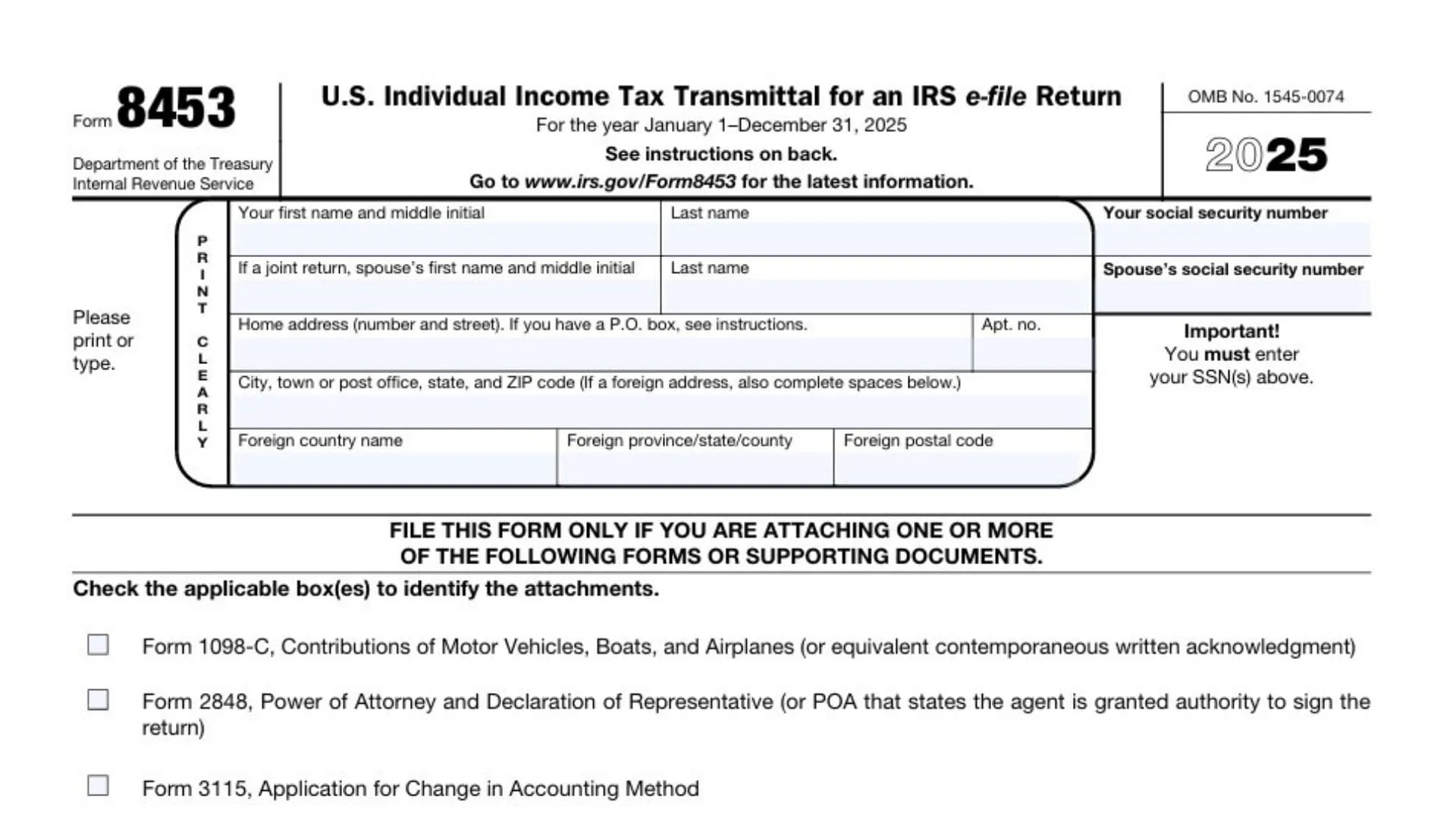 Form 8453 1 Form 8453