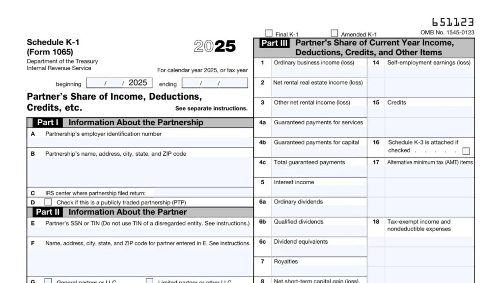 Schedule K-1 Tax Forms 2 How To Complete Form 1065 Schedule K-1