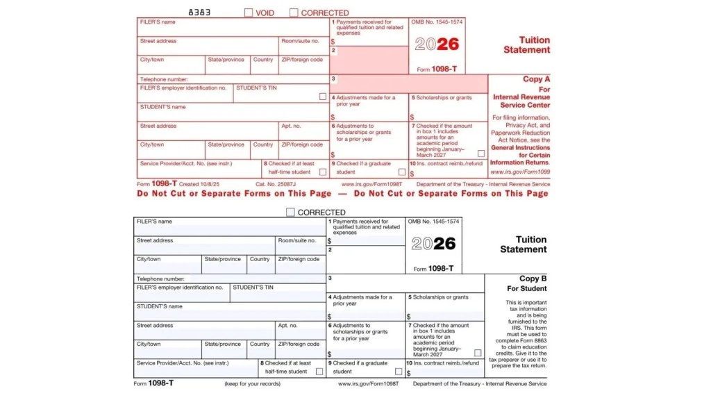 Form 1098-T Instructions 2 How To Complete Form 1098-T