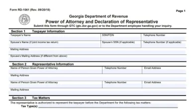 Georgia Form RD-1061 Instructions 18 Georgia Form RD-1061 Instructions