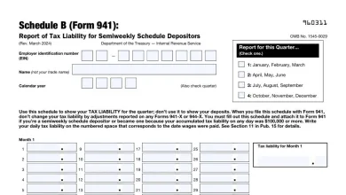 Schedule B (Form 941) Instructions 18 Schedule B (Form 941) Instructions