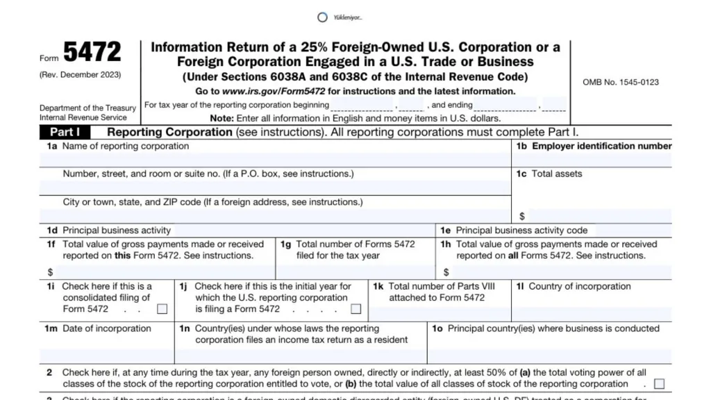 Form W-8BEN-E for Foreign-Owned LLC Disregarded Entity 3 The Role Of Form 5472 And Compliance