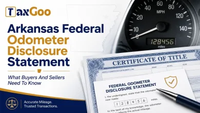 Arkansas Federal Odometer Disclosure Statement 20 Arkansas Federal Odometer Disclosure Statement