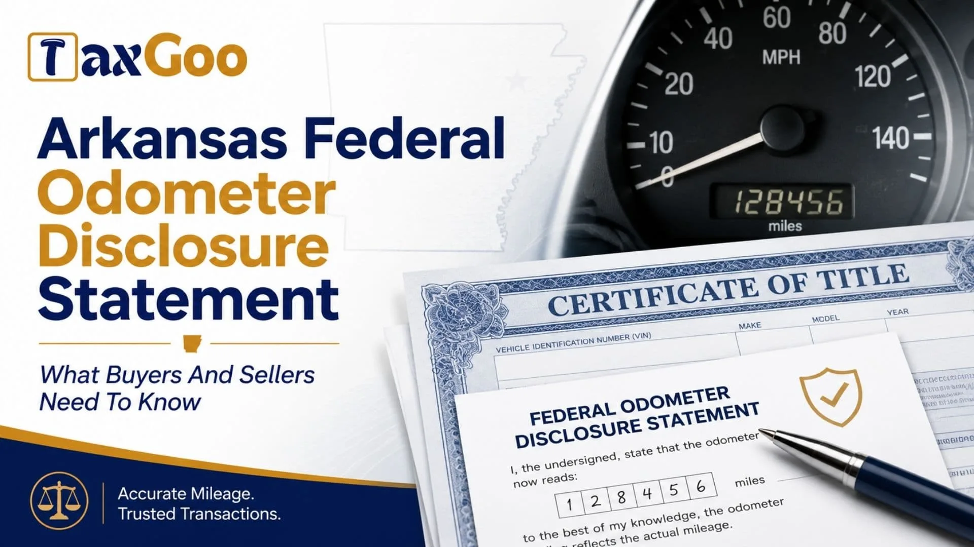 Arkansas Federal Odometer Disclosure Statement 1 Arkansas Federal Odometer Disclosure Statement
