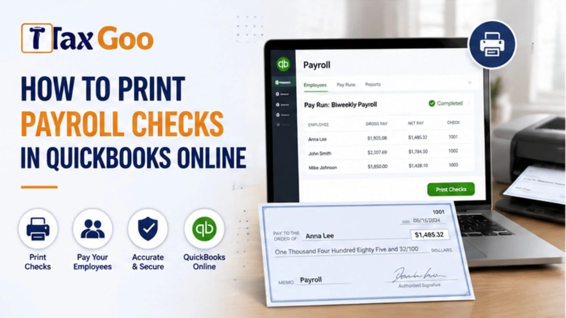 How To Print Payroll Checks In QuickBooks Online 1 How To Print Payroll Checks In QuickBooks Online