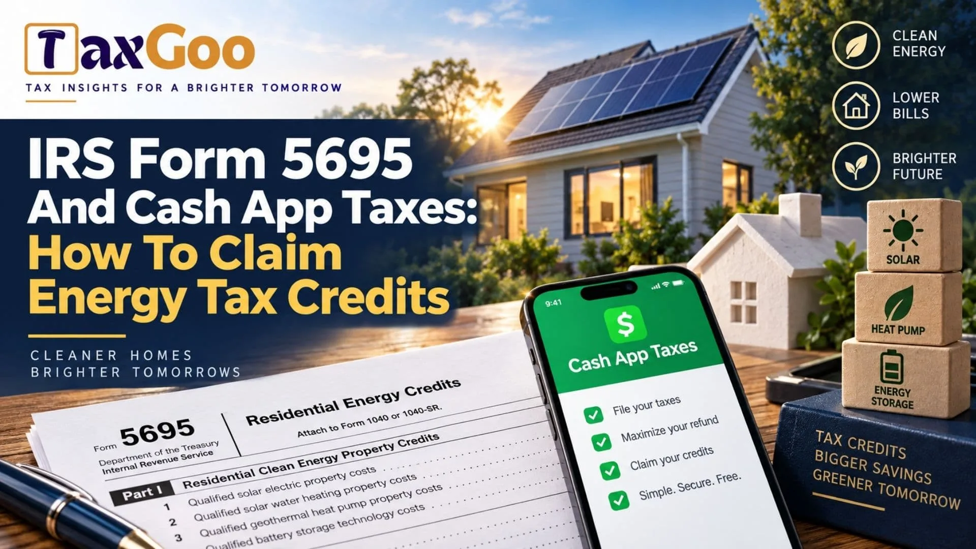 IRS Form 5695 And Cash App Taxes: How To Claim Energy Tax Credits 1 IRS Form 5695 And Cash App Taxes How To Claim Energy Tax Credits