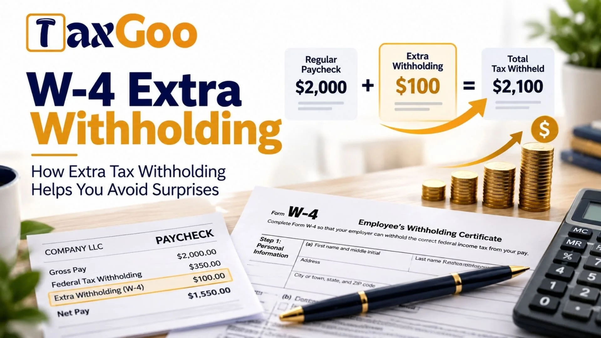W-4 Extra Withholding: How It Works, How to Calculate It, and When to Use It 1 W 4 Extra Withholding How It Works How to Calculate It and When to Use It